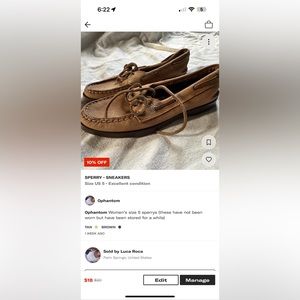 WOMENS SPERRY SIZE 5